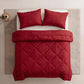 📢📢40% OFF !! ⏰ 3-Piece Quilted Comforter Set with Shams – All-Season Microfiber