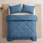 📢📢40% OFF !! ⏰ 3-Piece Quilted Comforter Set with Shams – All-Season Microfiber
