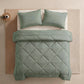📢📢40% OFF !! ⏰ 3-Piece Quilted Comforter Set with Shams – All-Season Microfiber