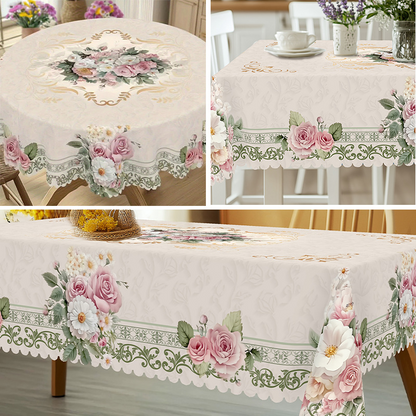 📢📢50% OFF !! ⏰Waterproof Floral Print Tablecloth for Dining & Parties