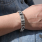 📿 SAVE 50%! ✨ Men's Retro Mantra Bracelet – Six-Syllable Design, Stylish & Meaningful – Vintage Silver Finish with Dual-Chain Look ✨