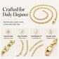 Women's Elegant Gold Plated Flat Chain Necklace