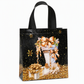 Black Christmas Non Woven Gift Tote Bag Holiday Present Packaging Bag 23x22x11cm