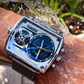 Men's Square Luminous Watch with Dual Chronograph