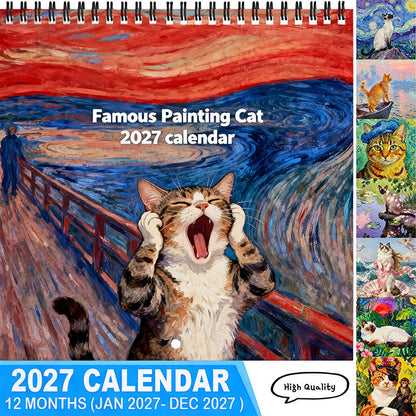 📢📢50% OFF !! ⏰2027 Funny Cat Meme Calendar
