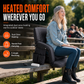 Portable Heated Stadium Seat Foldable Bleacher Chair with Backpack Straps Waterproof Wear Resistant Cushion for Outdoor Fishing and Sports