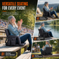 Portable Heated Stadium Seat Foldable Bleacher Chair with Backpack Straps Waterproof Wear Resistant Cushion for Outdoor Fishing and Sports