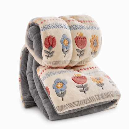 ❄️ Double-Sided Sherpa Fleece Comforter – Thick Warm Winter Quilt with Soft Velvet Feel for Cozy Bedroom Bedding