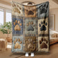 🐾Cute Paw Print Soft Flannel Blanket