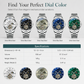 Men's Automatic Mechanical Watch Luminous Water Resistant Business Skeleton Flywheel Wristwatch with Stainless Steel Strap