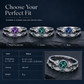 Women's Fashion Micro Pave Zircon Ring with Imitation Gemstone for Engagement and Couples