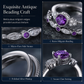 Women's Fashion Micro Pave Zircon Ring with Imitation Gemstone for Engagement and Couples