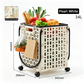 Foldable Shopping Cart with 360 Degree Swivel Wheels