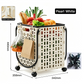 Foldable Shopping Cart with 360 Degree Swivel Wheels