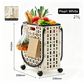 Foldable Shopping Cart with 360 Degree Swivel Wheels