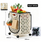 Foldable Shopping Cart with 360 Degree Swivel Wheels