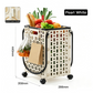 Foldable Shopping Cart with 360 Degree Swivel Wheels