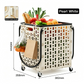 Foldable Shopping Cart with 360 Degree Swivel Wheels