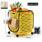 Foldable Shopping Cart with 360 Degree Swivel Wheels