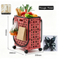 Foldable Shopping Cart with 360 Degree Swivel Wheels