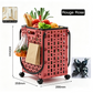 Foldable Shopping Cart with 360 Degree Swivel Wheels
