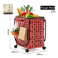 Foldable Shopping Cart with 360 Degree Swivel Wheels