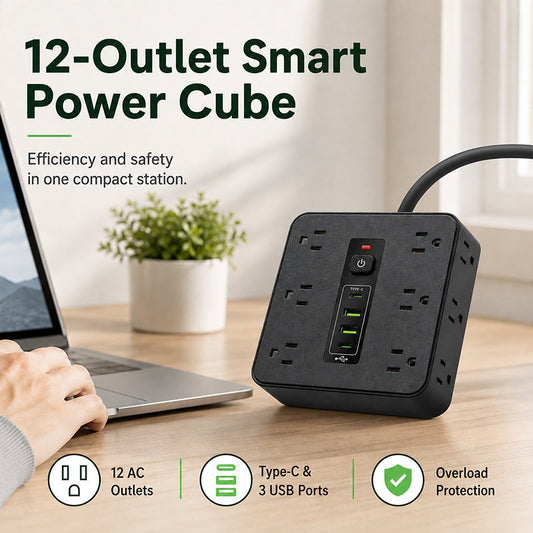 ⏳Limited-time 50% off⏰12 Outlet Power Strip (110V)⚡🔋