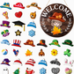 🎄 Interchangeable Gnome Welcome Sign – Wooden Seasonal Hanging Decor for Christmas, Halloween & Home Entryway