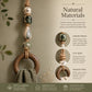 Decorative Beaded Towel Hanger with Wooden Ring