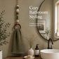 Decorative Beaded Towel Hanger with Wooden Ring