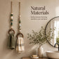 Decorative Beaded Towel Hanger with Wooden Ring