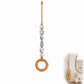 Decorative Beaded Towel Hanger with Wooden Ring