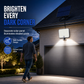 ☀️Split Design Outdoor Solar Wall Light with Motion Sensor and Remote Control Waterproof Solar Powered Street Lamp with 3 Modes for Courtyard Garage