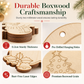 8 Piece Carved Wood Slice Christmas Tree Hanging Ornaments Set with Hemp Ropes for Holiday Party Home Decor