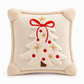 ⏳🔥LIMITED-TIME 50% OFF! ⏰Embroidered Christmas Tree Throw Pillow Cover with Bow (45x45cm) | Decorative Cushion Cover for Living Room Sofa🎄🧸