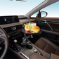 🚗 Car Cup Holder Tray: 360° Swivel, Extendable Surface, Phone Slot, Tool-Free Install