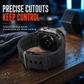 Integrated Smartwatch Band with Protective Case Color Blocking Translucent Sport Strap for 40mm 41mm 42mm 44mm 45mm 46mm 49mm