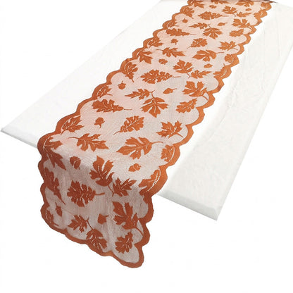🍁 Save 50%! 🍽️ Maple Leaf Lace Table Set – Runner & placemats, autumn charm ✨