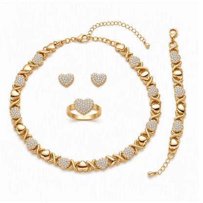 🎁 Early Christmas Hot Sale 50% OFF🎅 Classic Heart Shape Jewelry 4-Piece Set