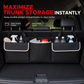 Multifunctional Oxford Cloth Car Trunk Organizer Backseat Hanging Storage Bag for SUV Black 90x12x25cm