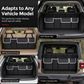 Multifunctional Oxford Cloth Car Trunk Organizer Backseat Hanging Storage Bag for SUV Black 90x12x25cm