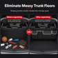 Multifunctional Oxford Cloth Car Trunk Organizer Backseat Hanging Storage Bag for SUV Black 90x12x25cm