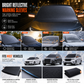 Thickened Magnetic Car Windshield Sun Shade and Snow Cover Waterproof Half Car Cover with Reflective Strips