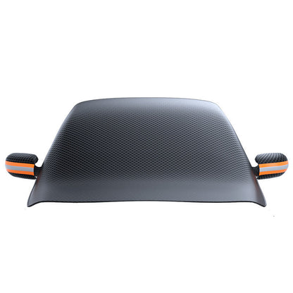 Thickened Magnetic Car Windshield Sun Shade and Snow Cover Waterproof Half Car Cover with Reflective Strips