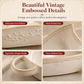 Retro Embossed Ceramic Divided Baking & Serving Dish | Single Handle, Oven & Dishwasher Safe for Meals, Dips & Holiday Gatherings