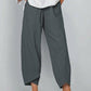 💥Limited Sale 50% OFF💥Vintage Asymmetrical Elastic Waist Pockets Pants