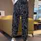 🔥New Year Special 50% OFF🔥Ice Silk Printed Casual Side Slit Cropped Pants