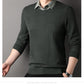 🔥2024 New Year's Hot Sale🔥MEN'S MOCK TWO-PIECE KNIT PULLOVER SWEATER