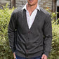 Men’s V-Neck Knitted Wool Cardigan Sweater