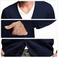 Men’s V-Neck Knitted Wool Cardigan Sweater